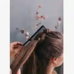 Расчёска с хвостиком, 21 х 2,5 см, цвет чёрный