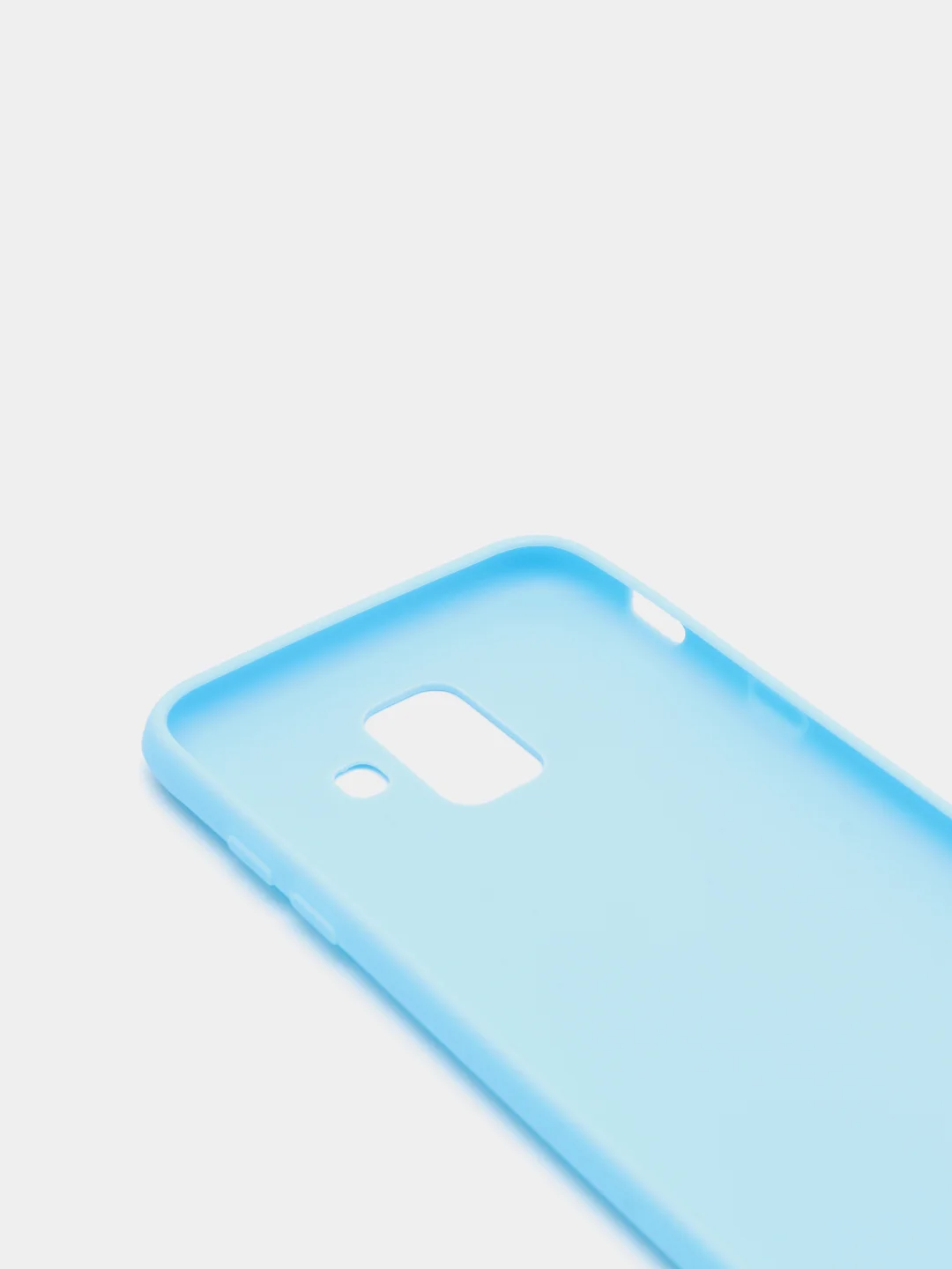 Голубой чехол Samsung Galaxy A6 (2018), Самсунг Галакси А6 2018, силиконовый цветной матовый