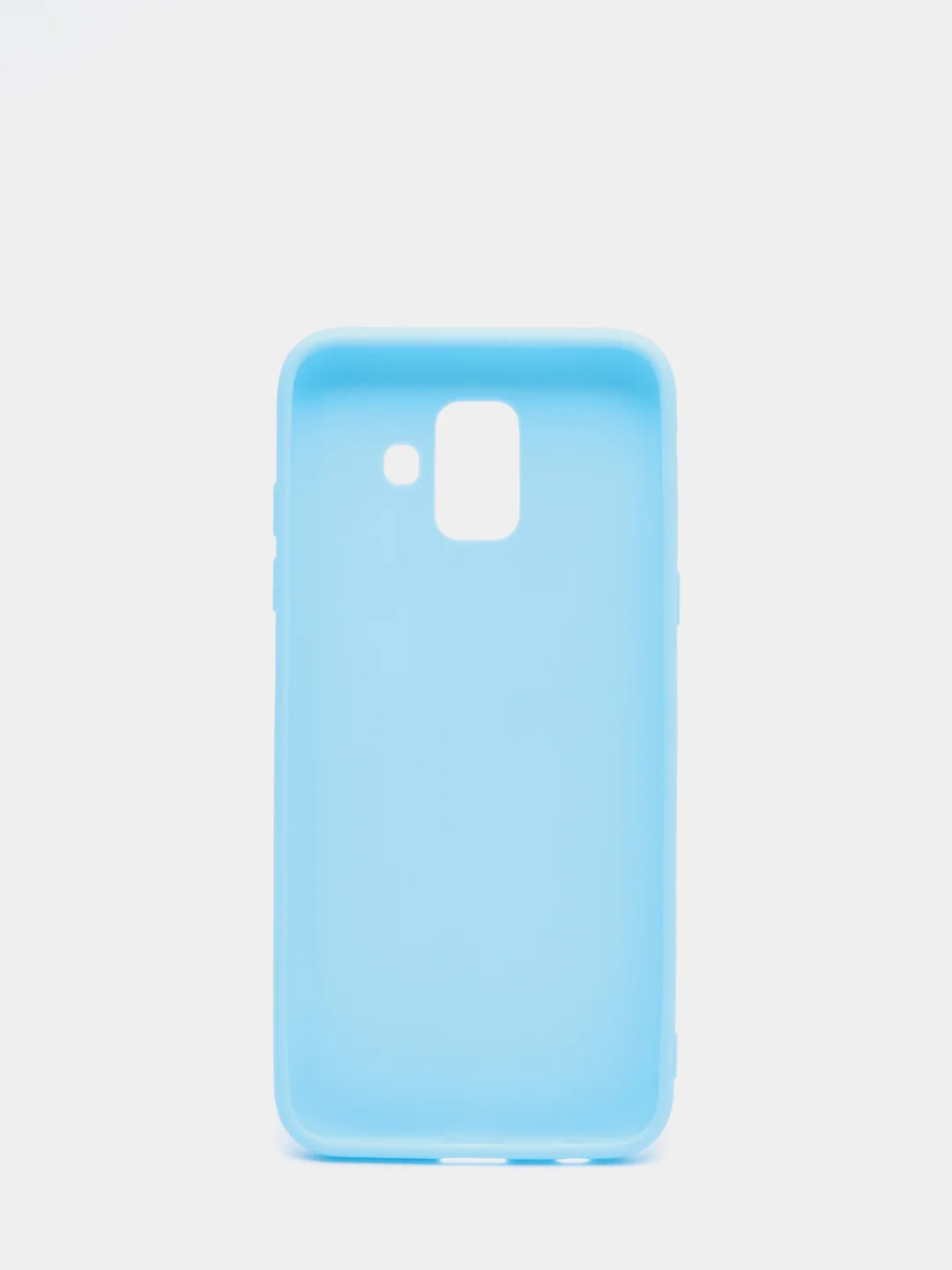 Голубой чехол Samsung Galaxy A6 (2018), Самсунг Галакси А6 2018, силиконовый цветной матовый