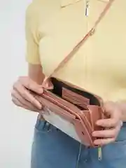 Розовый кошелек-клатч с окошком для телефона, пляжная сумка, сумка на море