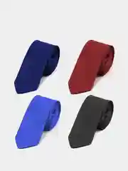 Красный галстук однотонный