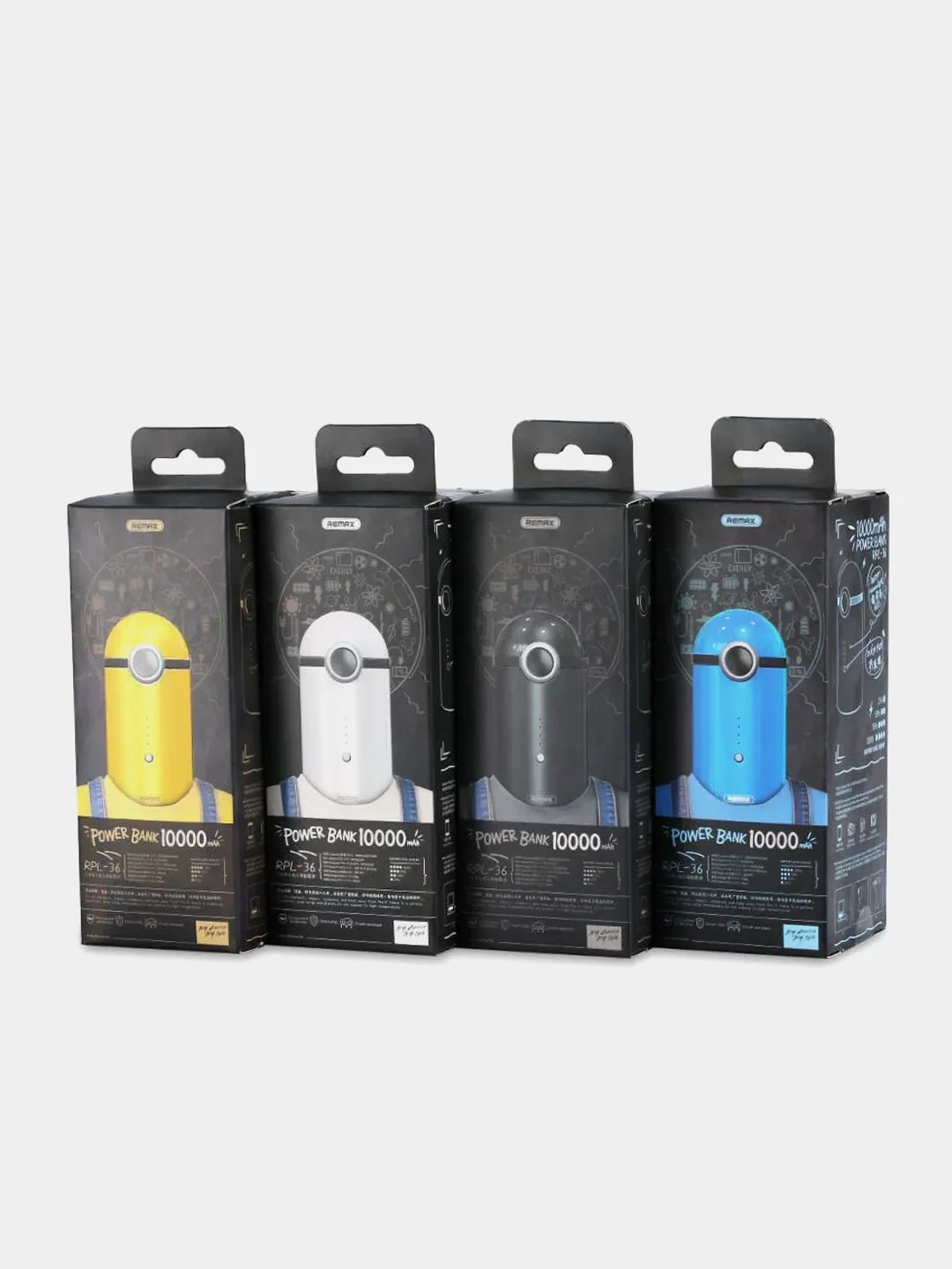 Желтый мобильный аккумулятор (PowerBank) REMAX Cutie Series RPL-36 10000 mAh