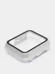 Серебряный бампер с защитным стеклом для Apple Watch 38/40/42/44 mm