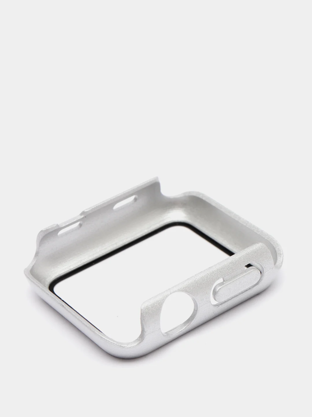 Серебряный бампер с защитным стеклом для Apple Watch 38/40/42/44 mm