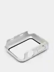 Серебряный бампер с защитным стеклом для Apple Watch 38/40/42/44 mm