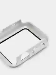 Серебряный бампер с защитным стеклом для Apple Watch 38/40/42/44 mm
