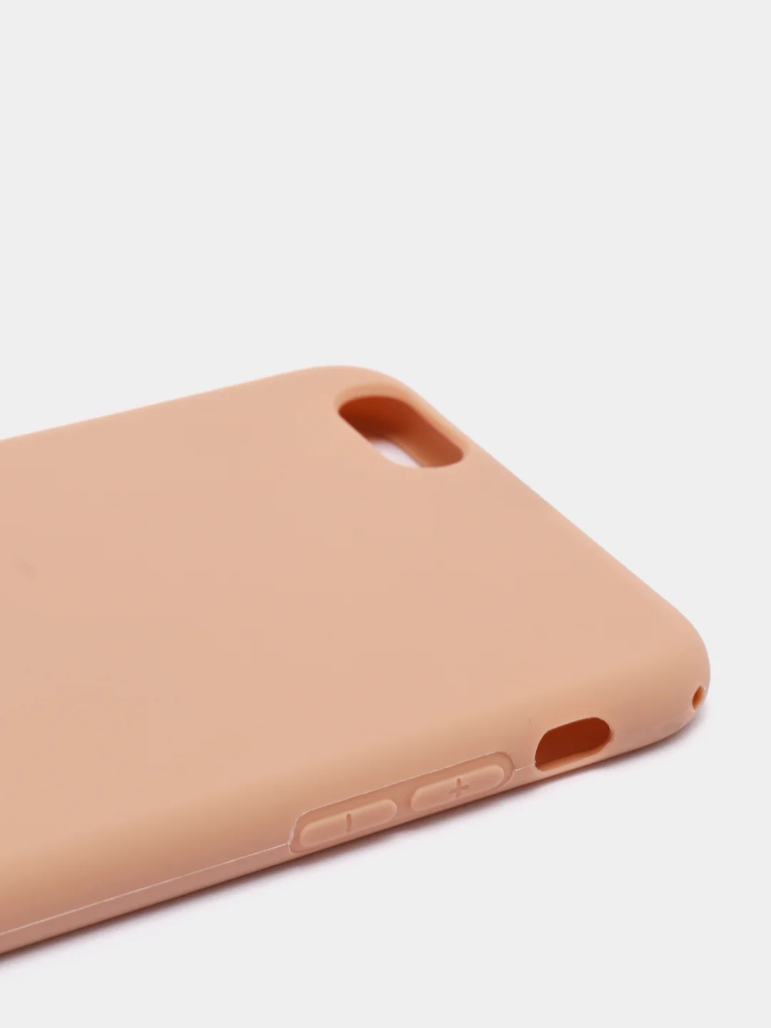 Бежевый чехол для iPhone 6s Plus силиконовый, матовый, однотонный