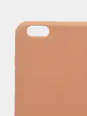 Бежевый чехол для iPhone 6s Plus силиконовый, матовый, однотонный