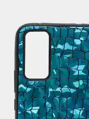 Голубой чехол Huawei Honor 30, Honor 30 Premium, Хуавей Хонор 30 силиконовый имитация змеиной кожи