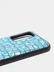 Голубой чехол Huawei Honor 30, Honor 30 Premium, Хуавей Хонор 30 силиконовый имитация змеиной кожи