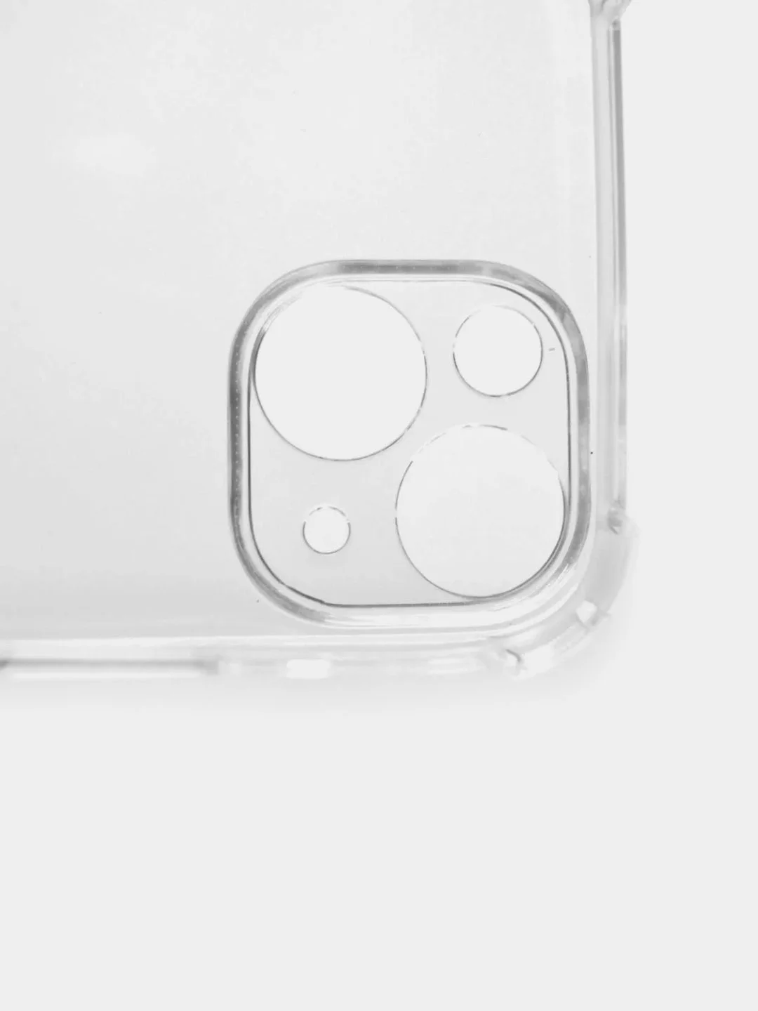 Силиконовый чехол iPhone 12 PRO Айфон усиленные углы, защита вокруг камер, прозрачный