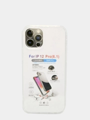 Силиконовый чехол iPhone 12 PRO Айфон усиленные углы, защита вокруг камер, прозрачный