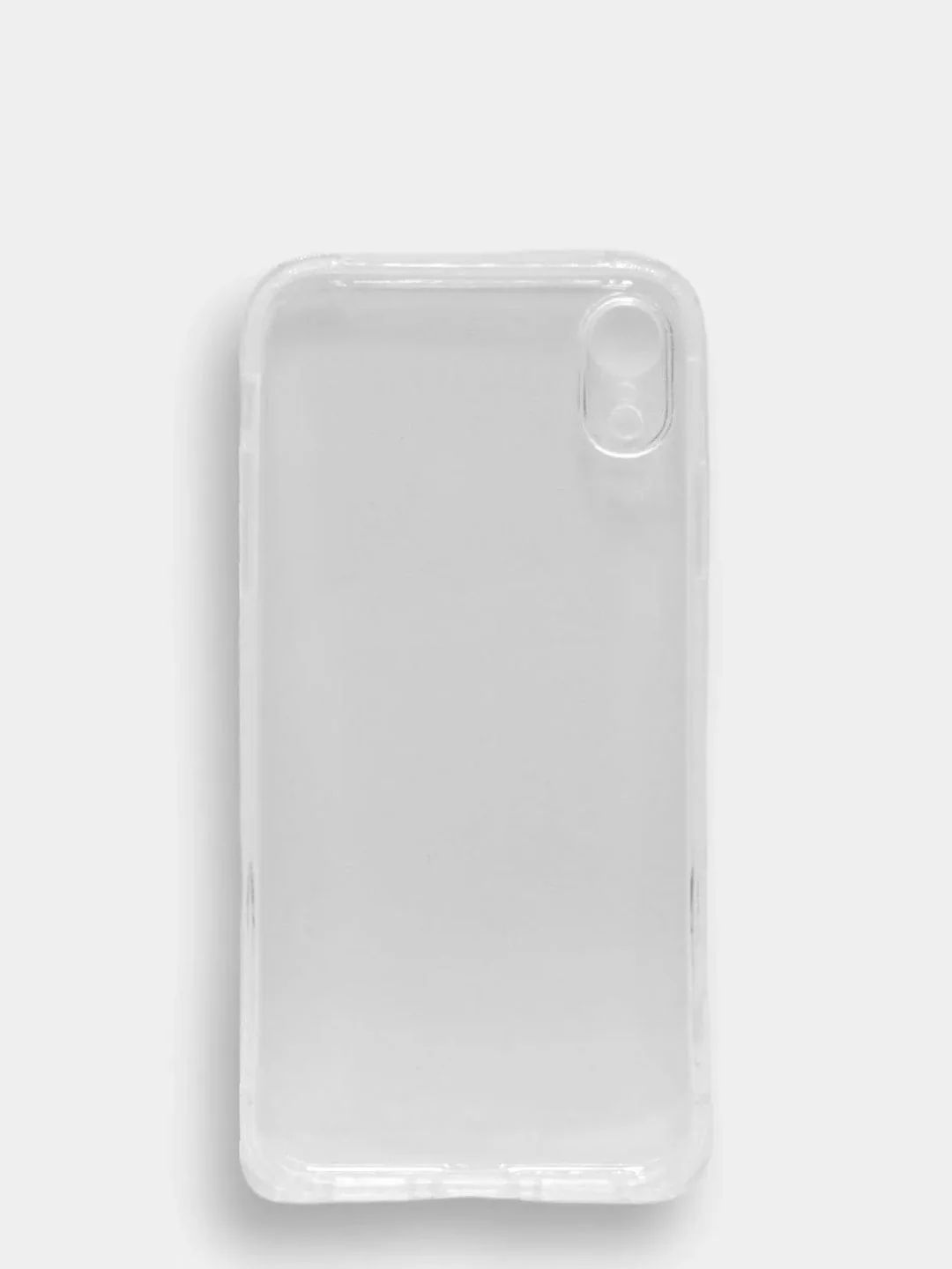 Силиконовый чехол накладка iPhone XR усиленные углы, защита вокруг камер, прозрачный