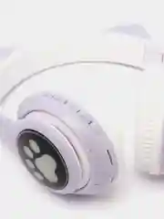 Лавандовый беспроводные Bluetooth наушники c кошачьими ушками cat EAR STN-28, светящиеся