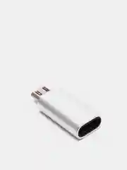 Серебряный адаптер переходник USB Type-C на micro USB otg