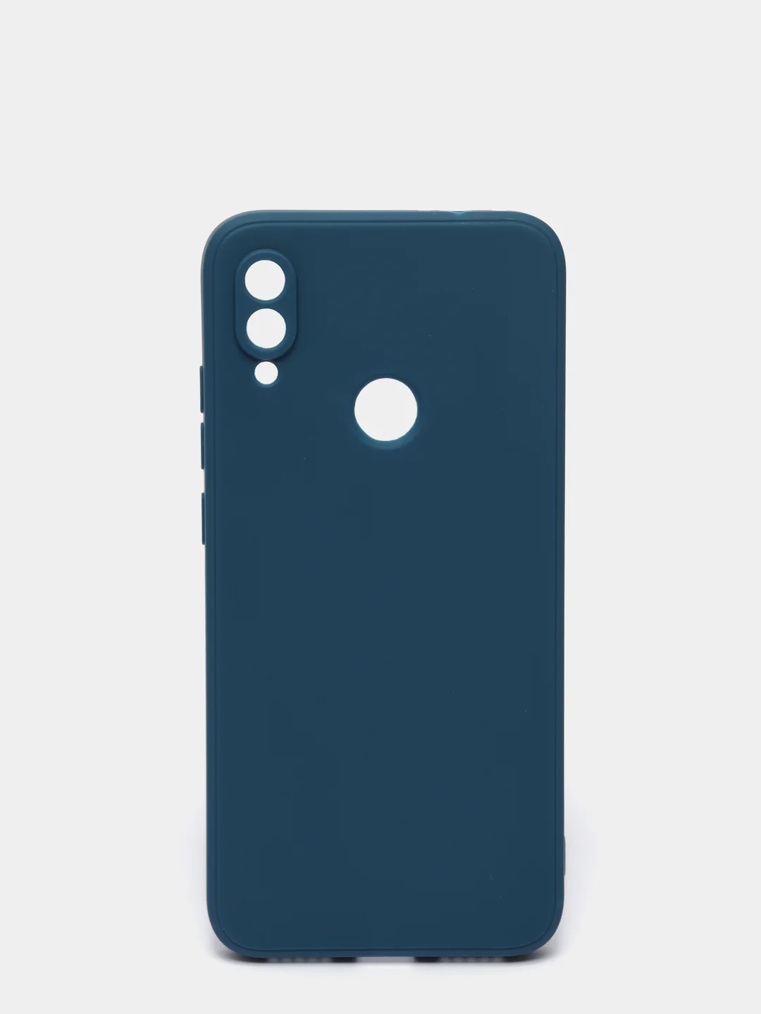 Синий меланж чехол силиконовый Xiaomi Redmi Note 7 матовый с защитой камер, закрытым низом и бархатом