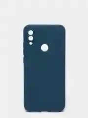 Синий меланж чехол силиконовый Xiaomi Redmi Note 7 матовый с защитой камер, закрытым низом и бархатом