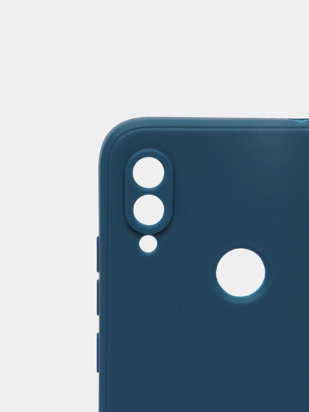 Синий меланж чехол силиконовый Xiaomi Redmi Note 7 матовый с защитой камер, закрытым низом и бархатом