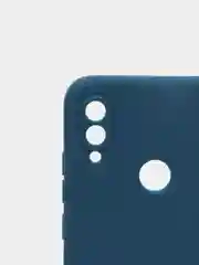 Синий меланж чехол силиконовый Xiaomi Redmi Note 7 матовый с защитой камер, закрытым низом и бархатом