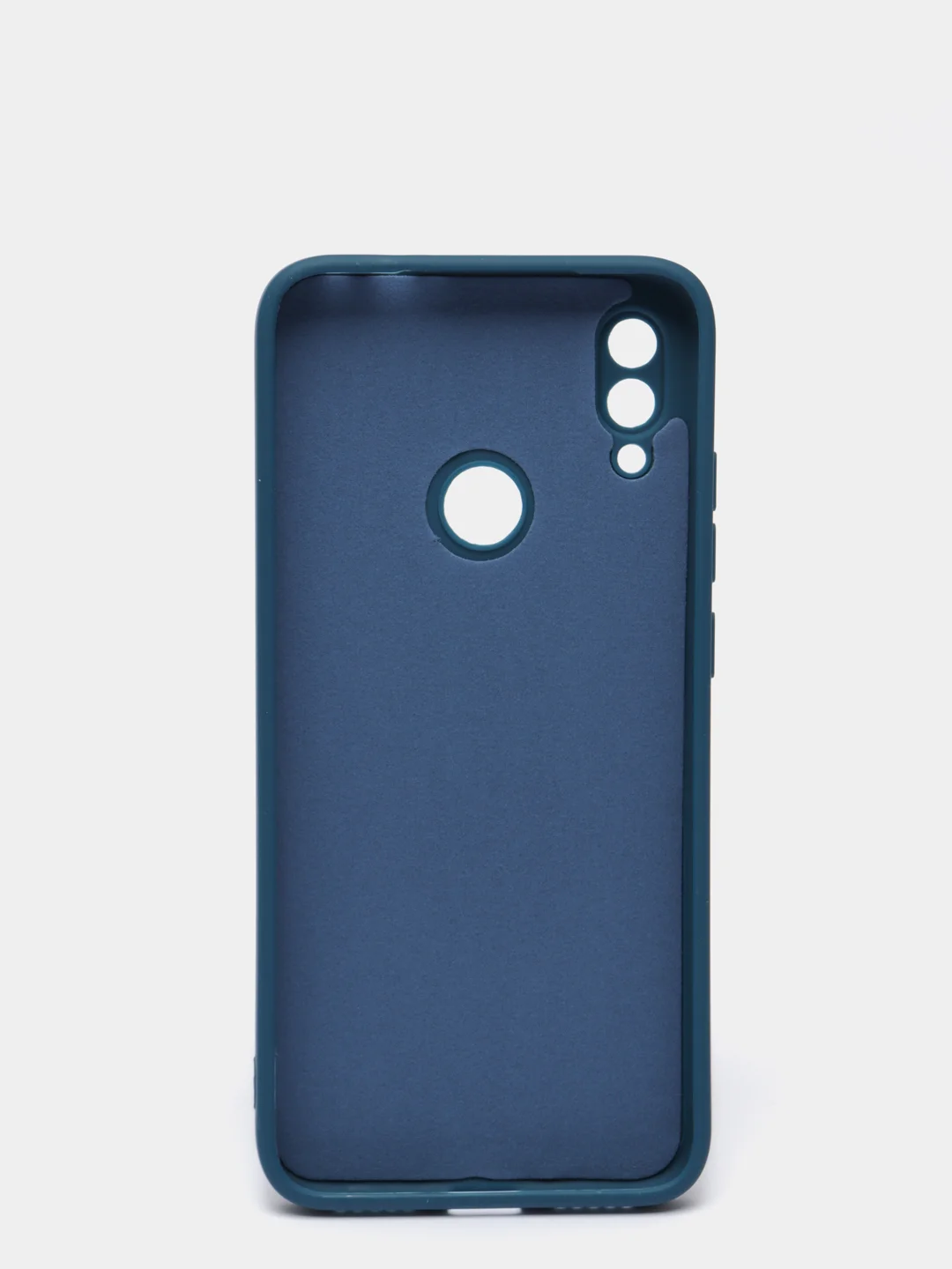 Синий меланж чехол силиконовый Xiaomi Redmi Note 7 матовый с защитой камер, закрытым низом и бархатом