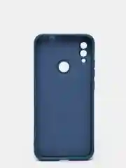 Синий меланж чехол силиконовый Xiaomi Redmi Note 7 матовый с защитой камер, закрытым низом и бархатом