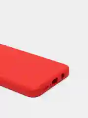 Красный чехол силиконовый Xiaomi Redmi Note 8 PRO с защитой камер, закрытым низом и бархатом