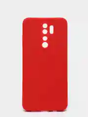 Красный чехол силиконовый Xiaomi Redmi Note 8 PRO с защитой камер, закрытым низом и бархатом