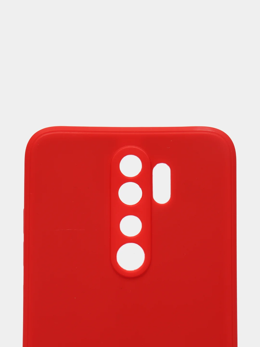 Красный чехол силиконовый Xiaomi Redmi Note 8 PRO с защитой камер, закрытым низом и бархатом