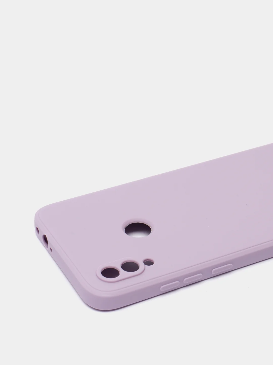 Лавандовый чехол силиконовый Xiaomi Redmi Note 7 матовый с защитой камер, закрытым низом и бархатом