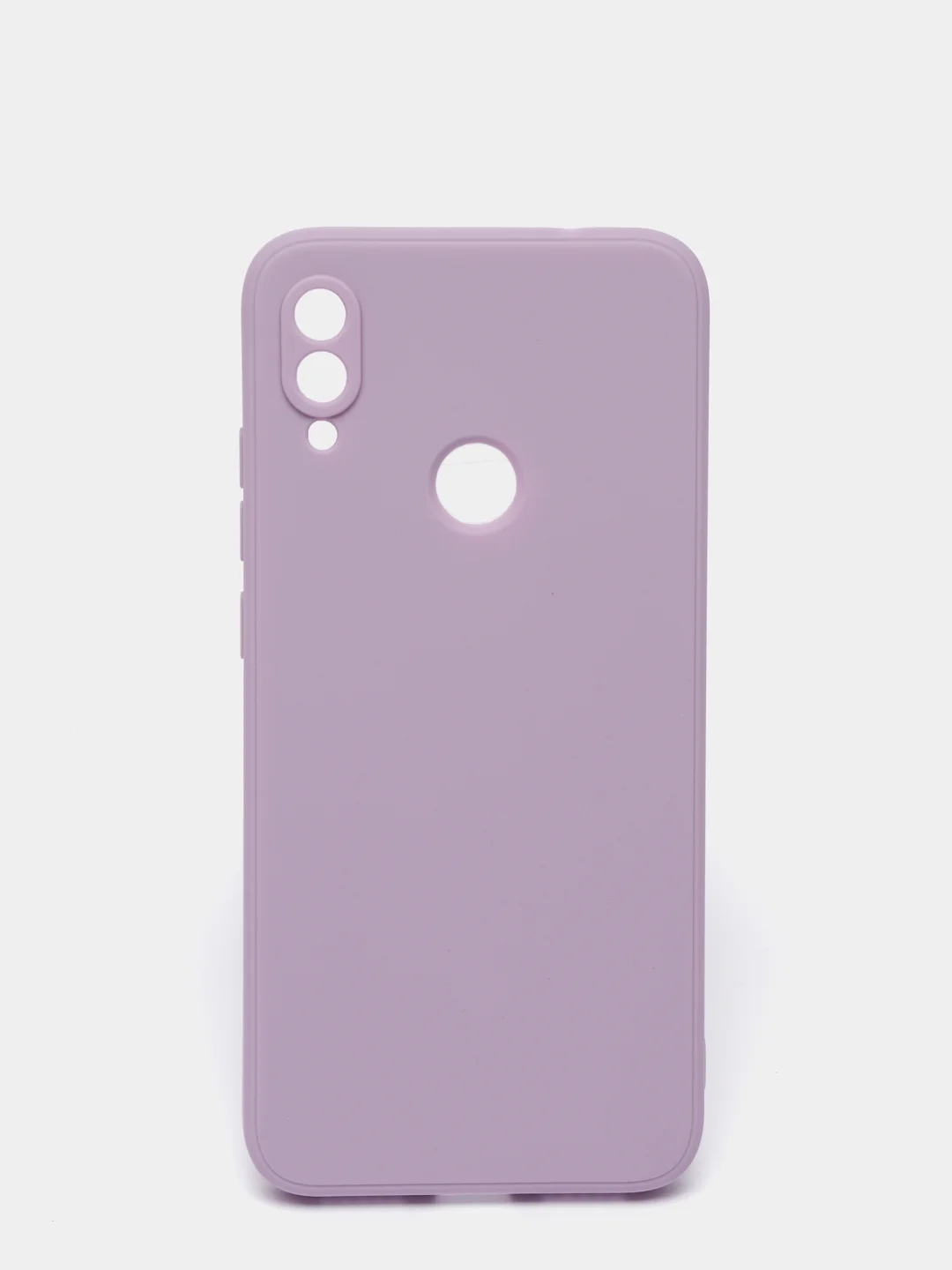 Лавандовый чехол силиконовый Xiaomi Redmi Note 7 матовый с защитой камер, закрытым низом и бархатом