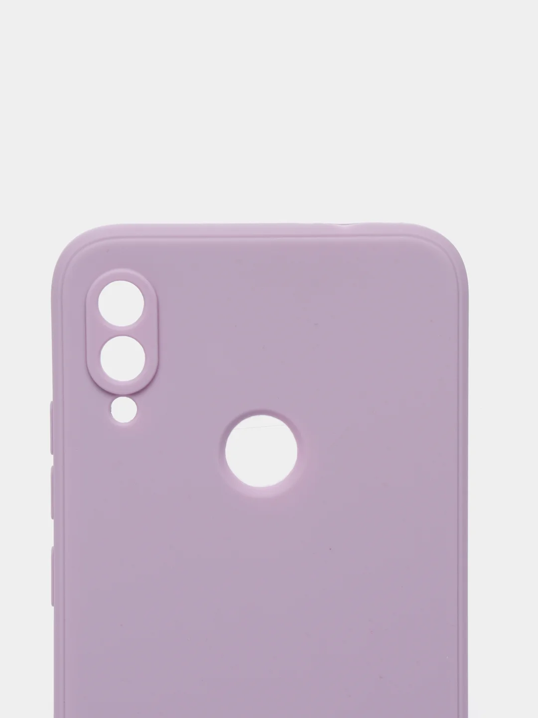 Лавандовый чехол силиконовый Xiaomi Redmi Note 7 матовый с защитой камер, закрытым низом и бархатом