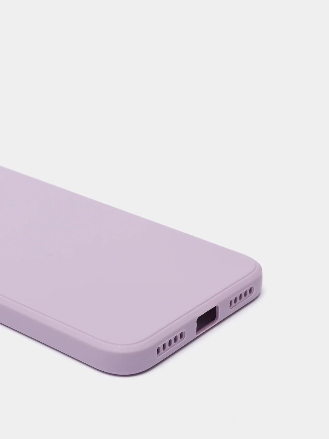 Лавандовый чехол силиконовый Xiaomi Redmi Note 7 матовый с защитой камер, закрытым низом и бархатом