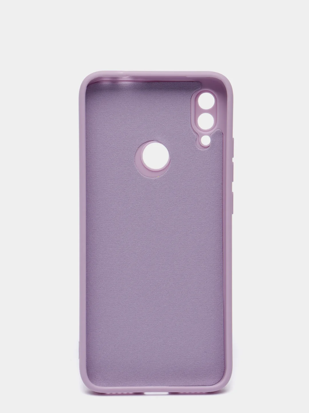 Лавандовый чехол силиконовый Xiaomi Redmi Note 7 матовый с защитой камер, закрытым низом и бархатом