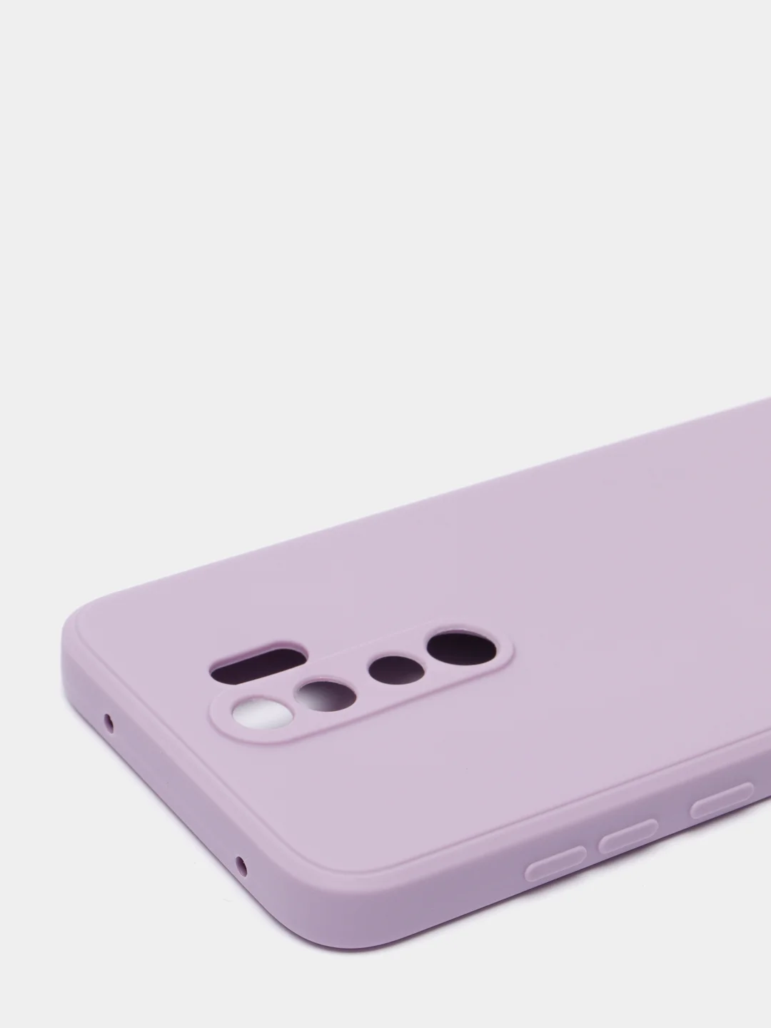 Лавандовый чехол силиконовый Xiaomi Redmi Note 8 PRO с защитой камер, закрытым низом и бархатом