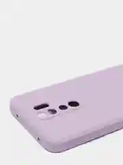 Лавандовый чехол силиконовый Xiaomi Redmi Note 8 PRO с защитой камер, закрытым низом и бархатом