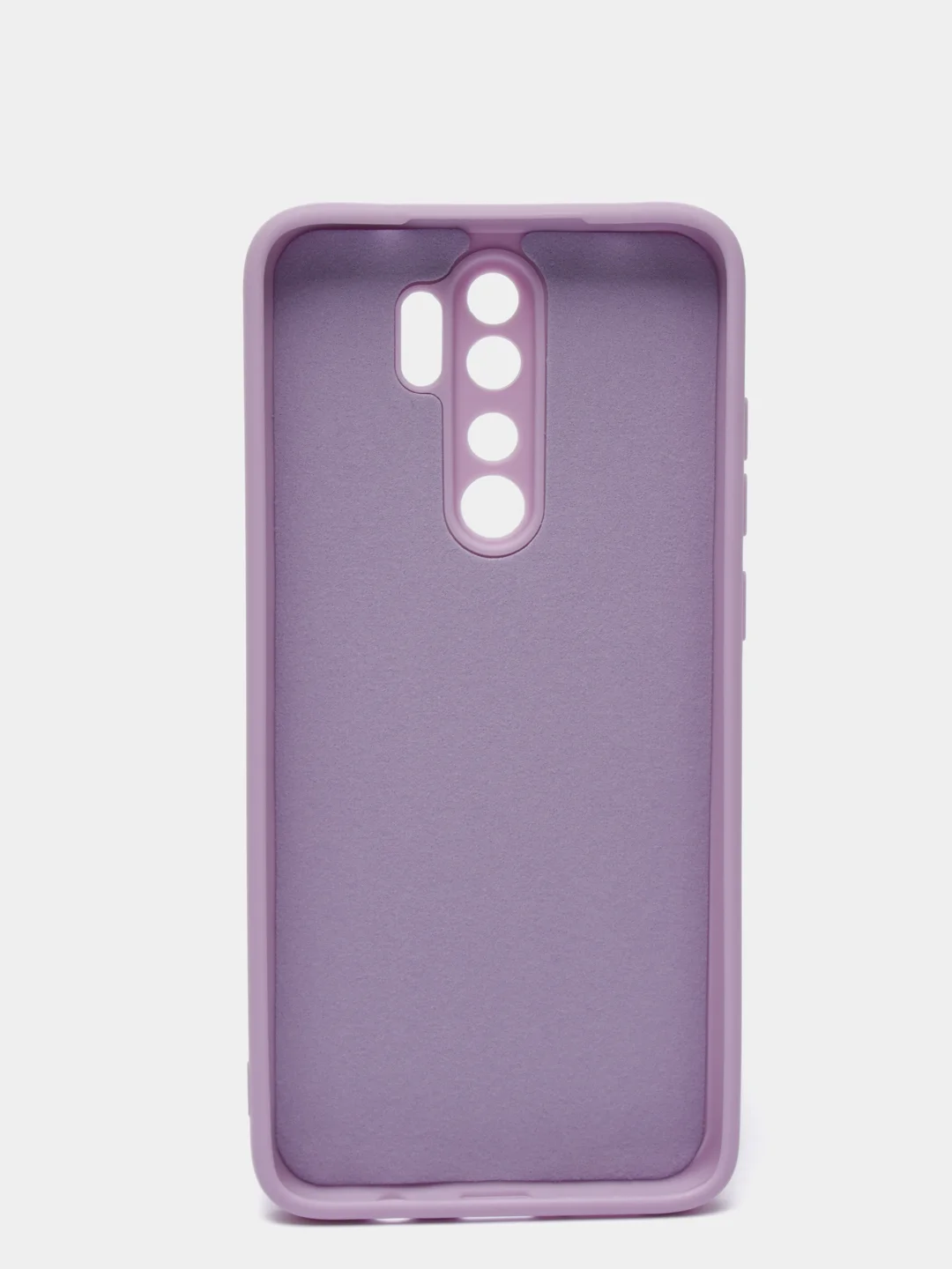 Лавандовый чехол силиконовый Xiaomi Redmi Note 8 PRO с защитой камер, закрытым низом и бархатом