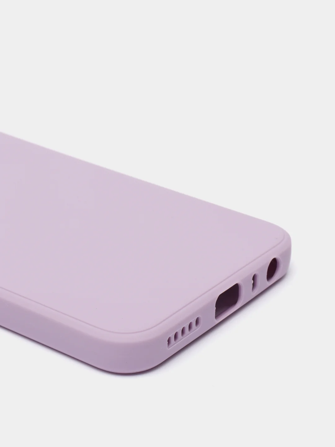 Лавандовый чехол силиконовый Xiaomi Redmi Note 8T с защитой камер, закрытым низом и бархатом внутри