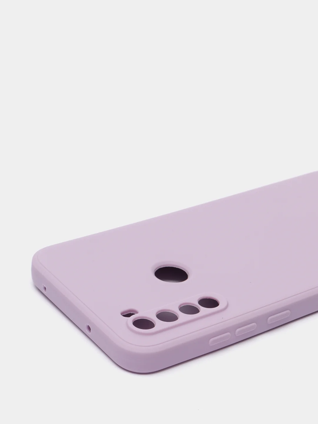 Лавандовый чехол силиконовый Xiaomi Redmi Note 8T с защитой камер, закрытым низом и бархатом внутри
