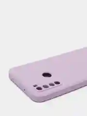 Лавандовый чехол силиконовый Xiaomi Redmi Note 8T с защитой камер, закрытым низом и бархатом внутри