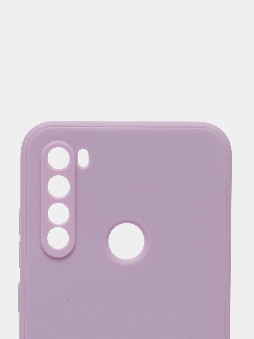 Лавандовый чехол силиконовый Xiaomi Redmi Note 8T с защитой камер, закрытым низом и бархатом внутри