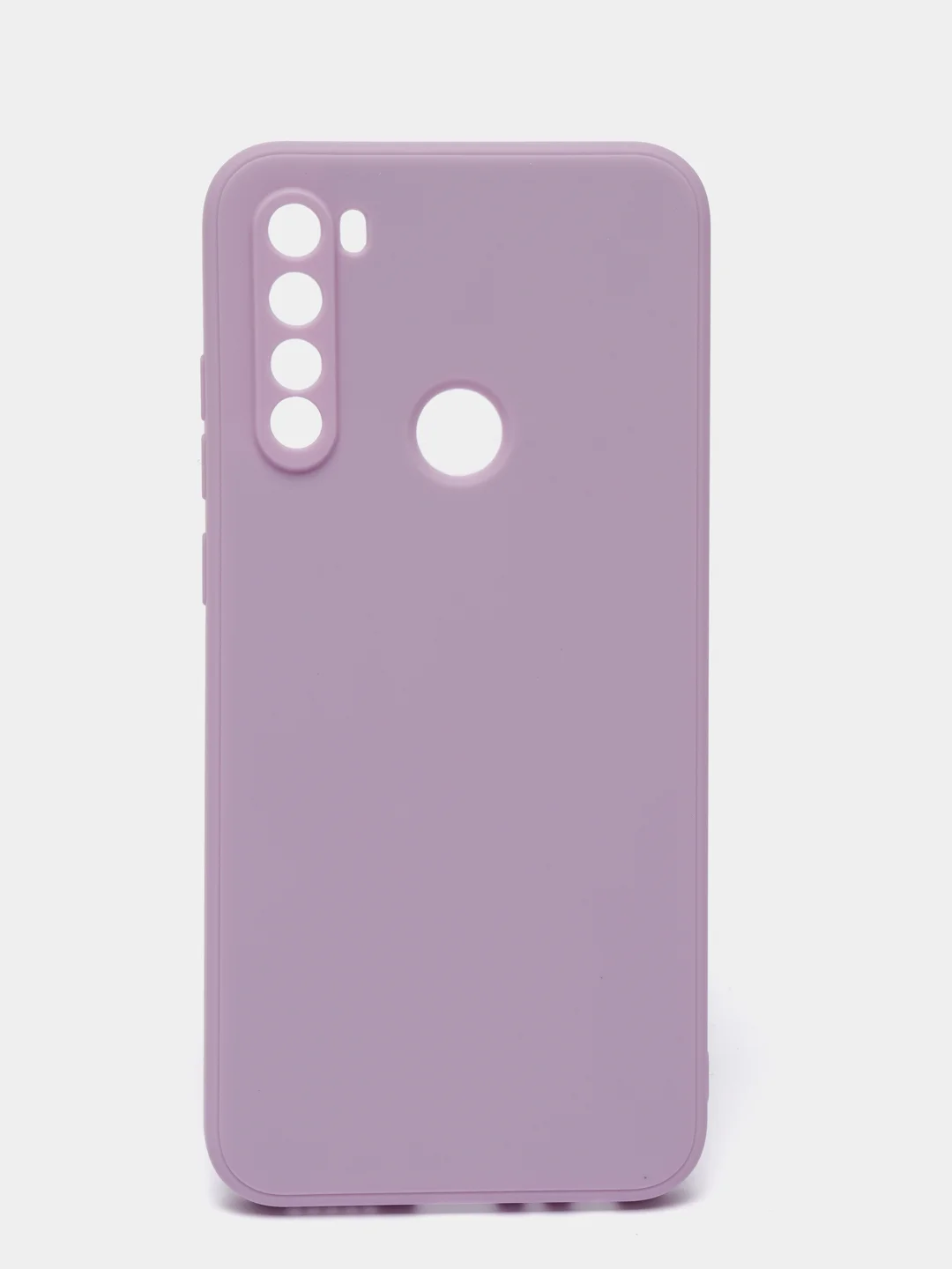 Лавандовый чехол силиконовый Xiaomi Redmi Note 8T с защитой камер, закрытым низом и бархатом внутри