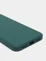 Зеленый чехол силиконовый Xiaomi Redmi Note 7 матовый с защитой камер, закрытым низом и бархатом