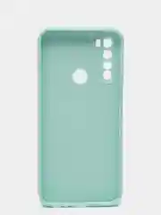 Бирюзовый чехол силиконовый Xiaomi Redmi Note 8T с защитой камер, закрытым низом и бархатом внутри
