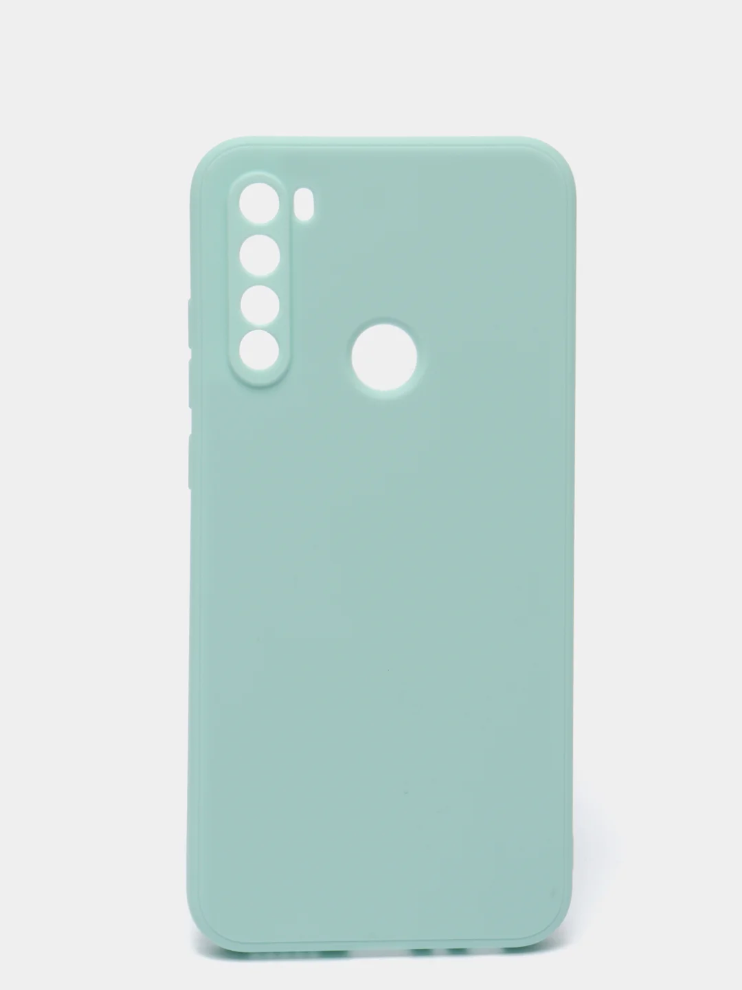 Бирюзовый чехол силиконовый Xiaomi Redmi Note 8T с защитой камер, закрытым низом и бархатом внутри