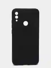 Черный чехол силиконовый Xiaomi Redmi Note 7 матовый с защитой камер, закрытым низом и бархатом