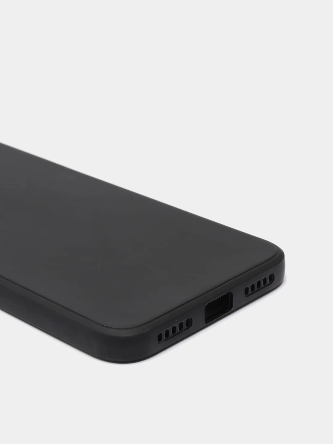 Черный чехол силиконовый Xiaomi Redmi Note 7 матовый с защитой камер, закрытым низом и бархатом