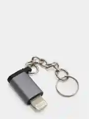 Серебряный переходник с microUSB на iPhone