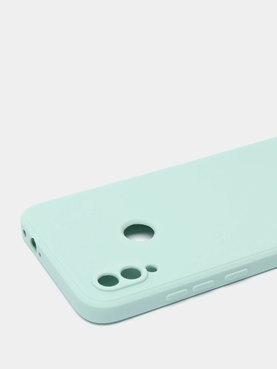 Бирюзовый чехол силиконовый Xiaomi Redmi Note 7 матовый с защитой камер, закрытым низом и бархатом
