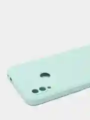 Бирюзовый чехол силиконовый Xiaomi Redmi Note 7 матовый с защитой камер, закрытым низом и бархатом