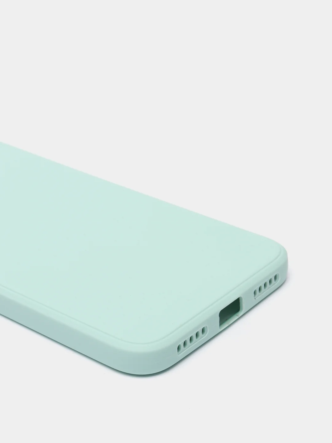 Бирюзовый чехол силиконовый Xiaomi Redmi Note 7 матовый с защитой камер, закрытым низом и бархатом